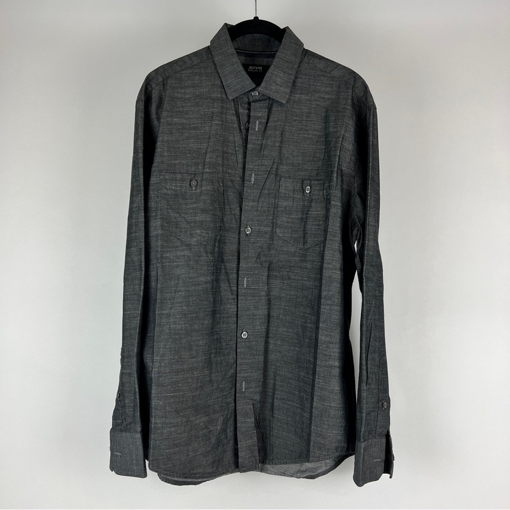 Alfani Men's Black Button-Up Shirt